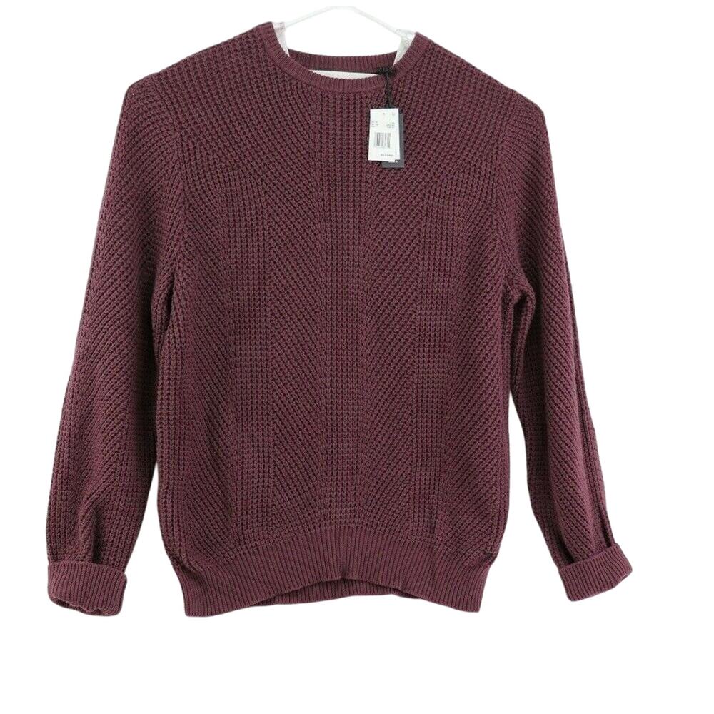 Buffalo David Bitton Men's Wafron Chunky Knit Pullover Sweater, Maroon, Size XXL